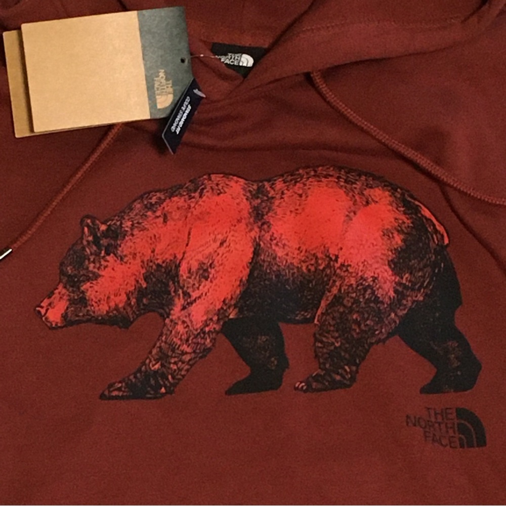The North Face Pullover Hoodie Hooded Sweatshirt Sweater Mens Sz S Red New NWT - Picture 3 of 8